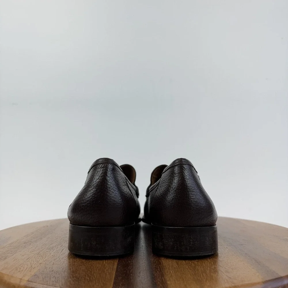 Mens Bruno Magli Tonio Brown Leather Comfort Casual Penny Loafers Size 13 M GUC‎
